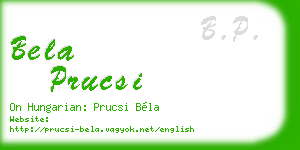 bela prucsi business card